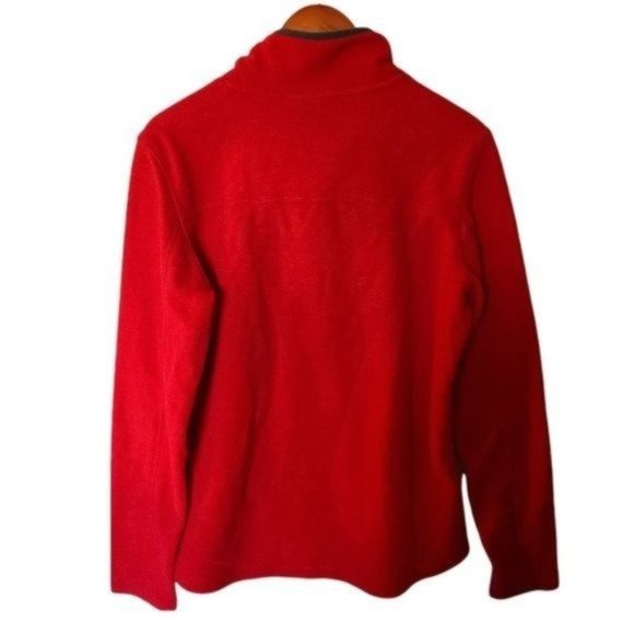 White Sierra Red  Fleece Snap Neck Buttons Pullover‎ size L Large - Picture 9 of 9